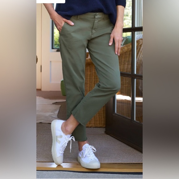 Frank & Eileen Wicklow Italian Performance Chino Pants Army Green - Picture 2 of 9